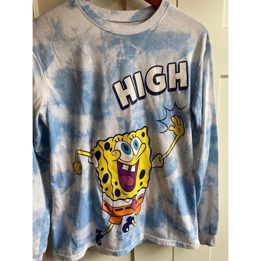 Sponge Bob Square Pants Longsleeve Sweatshirt Small Fun y2k s46